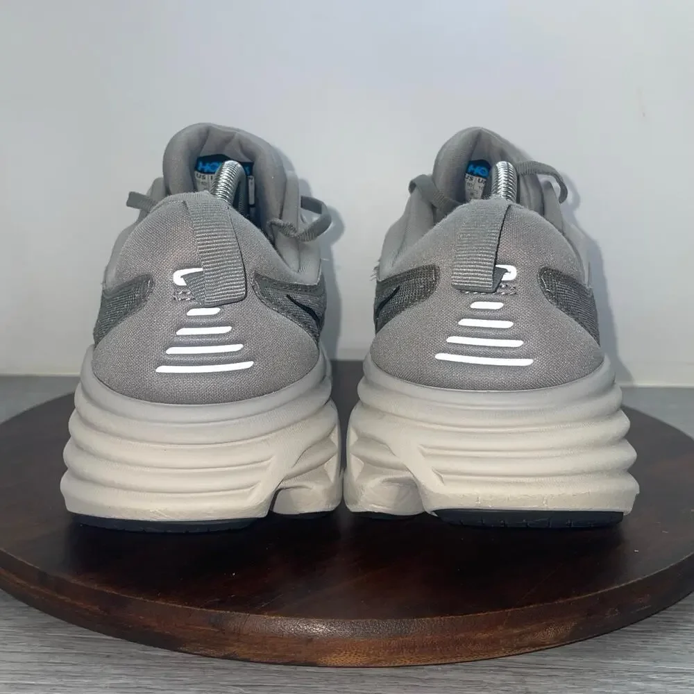 Hoka One One Men's Athletic Shoe in Light Gray and Navy